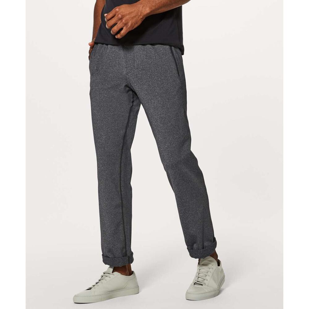 Lululemon Discipline Pant Heathered Black Gray Stretch Pockets Men's Size Medium - Picture 1 of 16